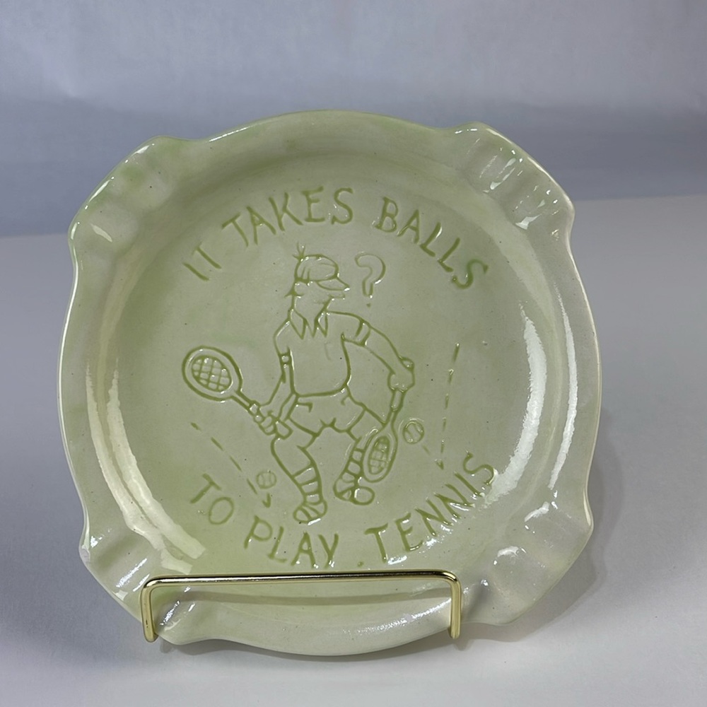 Vintage Holland Mold Pottery Tennis Ashtray